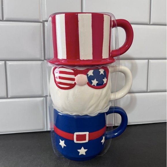 Source Unknown Dining Patriotic 4th Of July Stackable Ceramic